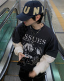 ISSUES Layered Over Long Sleeve Tee
