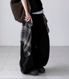Checkered Layered Balloon Pants