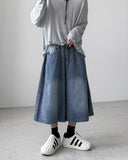 Musk Pintuck Bermuda Denim