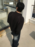 DL ribbed knit zip-up