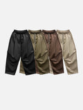 Tail Curved Wide Cotton Pants