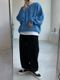 Pleat Wide Sweat Pants