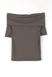 ST Rib Off Shoulder Tee