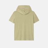 Gode Henley Neck Hood Short Sleeve T-shirt