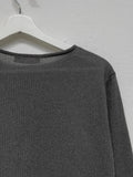 [Long sleeve ver.] Ribbed unbalance wrap one piece