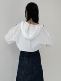 Hooded nylon bolero jumper