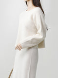 [Premium] Whole Garment Raglan Crop Knit