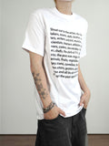 Text printed short sleeve T-shirt