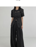 Cord Half-Hole Bijo Short Sleeve Jacket
