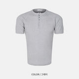 Tive Muscle Fit Henley Neck Short Sleeve T-shirt