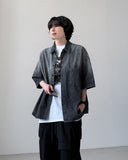 Gradient Denim Half Shirt