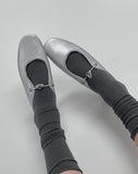 Pomp String Flat Shoes