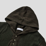 Big Star Warmer Henley Neck Hood Knit