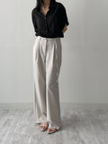 Silky Roll-up Overfit Short Sleeve Shirt