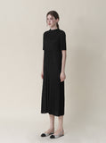 [Premium] Issey Pleated Half Pola One-Piece