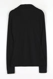 Slim long collar T-shirt