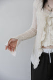 Lobul frill knit cardigan