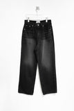 black washing wide jeans