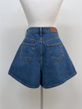 Culotte Wide Denim Shorts