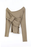 Atene ribbed long sleeve tee