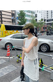 Punching Lace Sleeveless Knit Vest