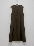 Mychel sleeveless pleated long one piece