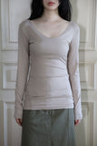Back cross slim fit T-shirt