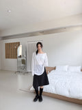 BUCKLE WRAP NYLON SKIRT