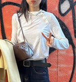 [T-shirt ver.] Doi Unbalanced Button Polar T-shirt
