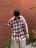Mix Dirty Check Half Shirt