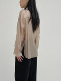 Tencel See-Through Loose Fit Blouse