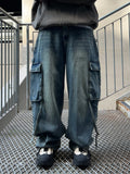 Strap Rope Cargo Wide Denim