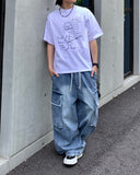 Ghost Washing Cargo Banding Denim