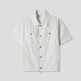 Nylon double pocket short sleeve shirt