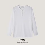 Lau Ribbed Henley Neck Long Sleeve