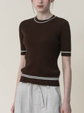 [Premium] Smith Color Matching Short Sleeve Knit