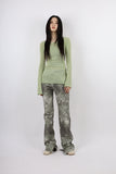 fade slit bootcut pants