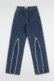 Tri fringe denim