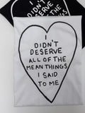 Deserve Lettering Overfit Short-Sleeved T-Shirt