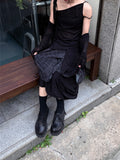 UNBAL DRAPE SLEEVELESS TOP