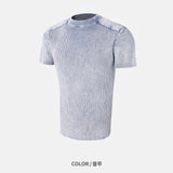 Finer Shoulder Panel Washed Short Sleeve T-shirt