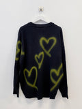 HAND-MADE heart painting knit