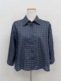 Tartan Check Three Quarter Crop Shirt