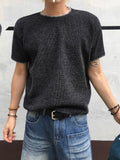Bind Stitch Muscle-Fit Short Sleeve Knit