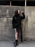 DIAGONAL ZIPPER HOODIE