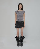 Asymmetrical Layered Mini Skirt