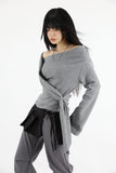 Back button pin tuck bootcut slacks