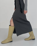 Mino Incision Square Toe Long Boots