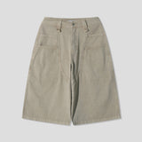 Deep Dyeing Double Knee Bermuda Pants