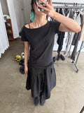 TIE WRAP MIDI SKIRT